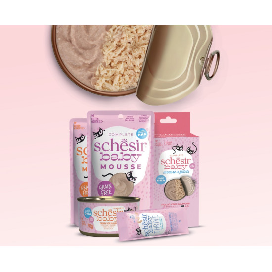 Schesir Baby kesica  Mousse - Piletina i losos 70g