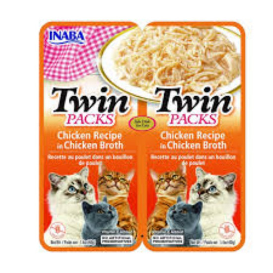 INABA Twin Packet za mačke - Piletina 12x80g INABA Twin Packet za mačke - Piletina 12x80g