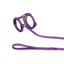 Nobby Set povodac i am za mačke Tufne - Purple