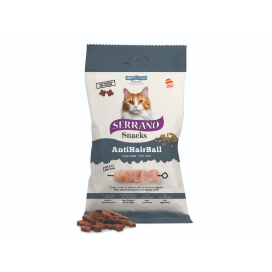 Serrano Snacks poslastice za mačke AntiHairball - piletina 50g
