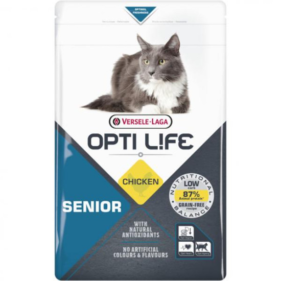 Opti Life hrana za mačke Senior - Piletina 1kg Opti Life hrana za mačke Senior - Piletina 1kg