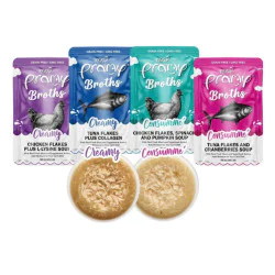 Pramy Cat Broth - Bistra supa sa flekicama od piletine, spanaća i bundeve 40g