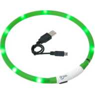 Flamingo Collar LED Green 20-70cm