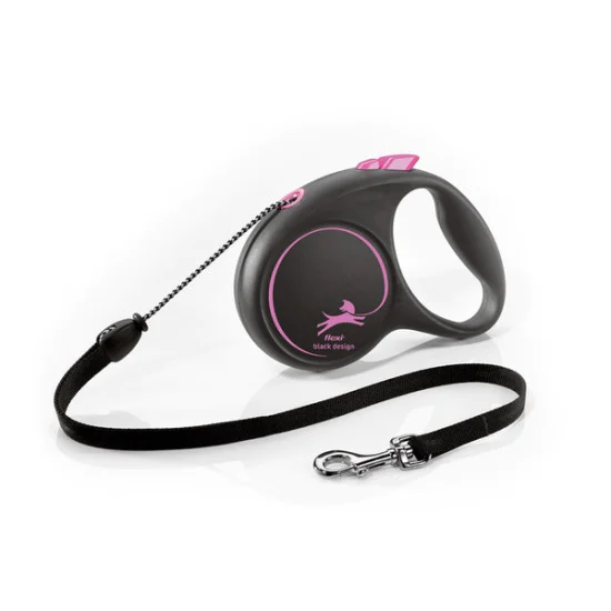 Flexi Black Design XS Cord 3m - Roze