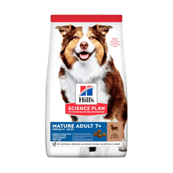 Hills Science Plan hrana za pse Mature 7+ Medium - Jagnjetina i pirinač 14kg