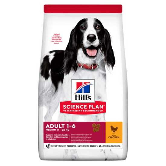 Hills Science Plan hrana za pse Medium Adult Piletina 14kg