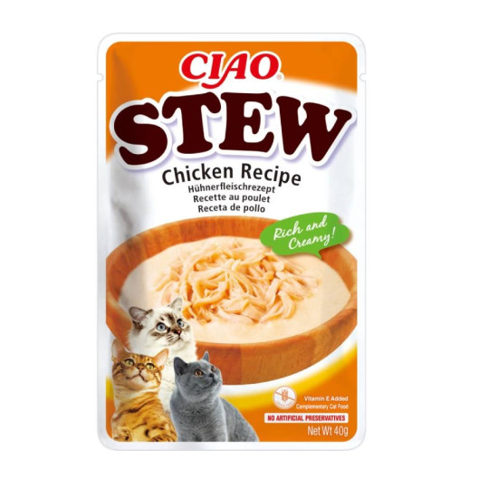INABA Stew paprikaš za mačke - Piletina 12x40g