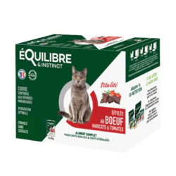 EQUILIBRE INSTICTS Sos za  mačke - govedina 12x85g