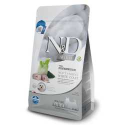 N&D White Dog Adult Medium&Maxi - Sea Bass, Spirulina & Fenel 7kg