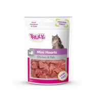 Truly  Mini hearts poslastica za mačke - piletina i riba 50g
