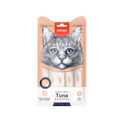 Wanpy Cat Creamy Lickable Treats for Cats - Tuna & Salmon 5x14g