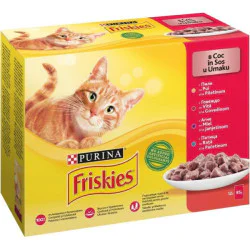 Friskies sos za mačke Govedina - Multipack box 12x85g Friskies sos za mačke Govedina - Multipack box 12x85g