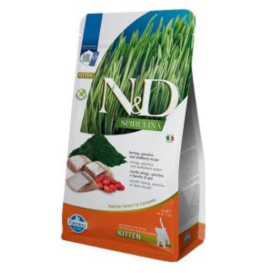 N&D Spirulina hrana za mačke Kitten - Herring 1.5kg N&D Spirulina hrana za mačke Kitten - Herring 1.5kg