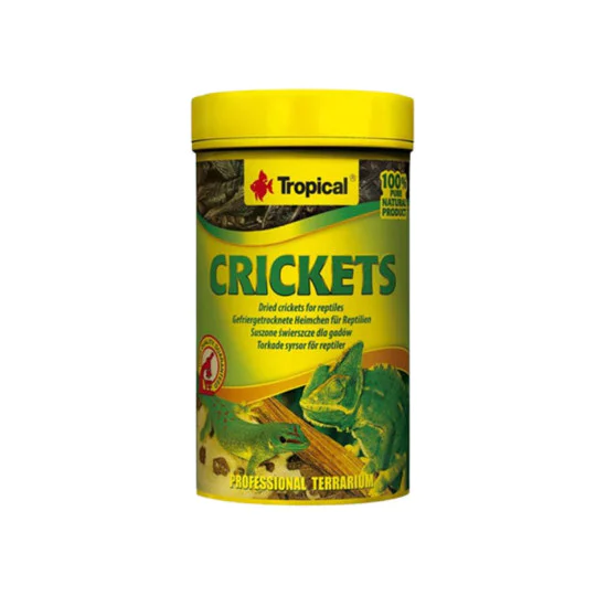 Tropical CRICKETS osušeni crvići hrana za reptile 100ml - 10g Tropical CRICKETS osušeni crvići hrana za reptile 100ml - 10g