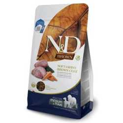 N&D Brown hrana za pse Adult Medium&Maxi - Lamb, Spirulina & carrot 7kg