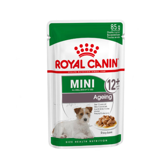 Royal Canin hrana za pse Mini Ageing +12 - sosić 12x85g