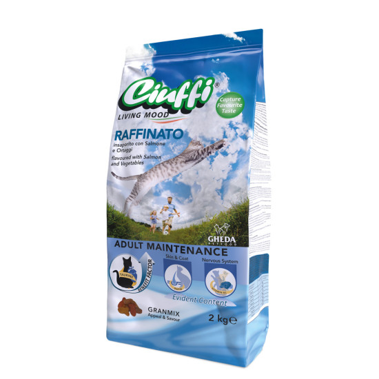 Cinffi hrana za mačke Raffinato Cat Adult Indoor - Meso, riba i povrće 2kg