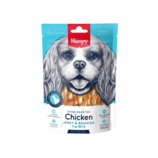 Wanpy Jerky & Rawhide twists Piletina 1kg