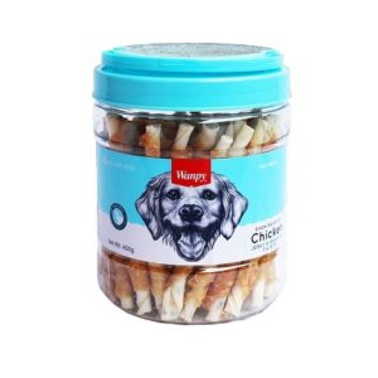 Wanpy Jerky & Rawhide twists Piletina u tegli 400g Wanpy Jerky & Rawhide twists Piletina u tegli 400g