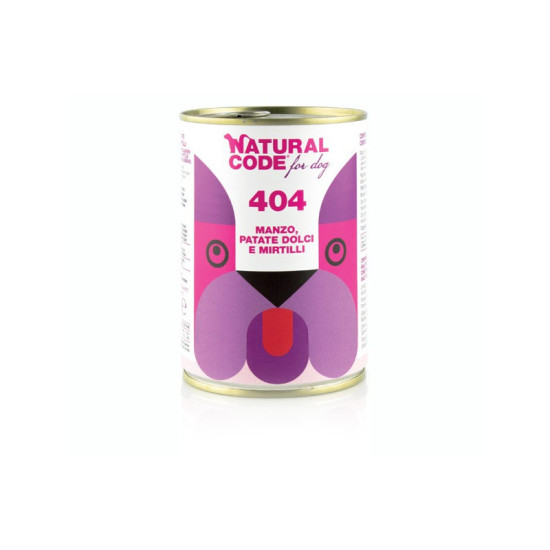 Natural Code Dog konzerva za pse - Beef, Sweet Potatoes and Blueberries 400g