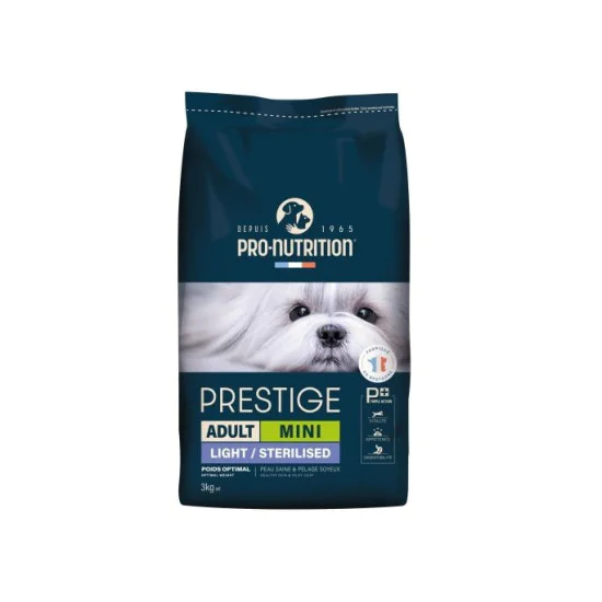 Pro Nutrition Prestige Dog hrana za pse - Mini Light Sterilised 3kg Pro Nutrition Prestige Dog hrana za pse - Mini Light Sterilised 3kg