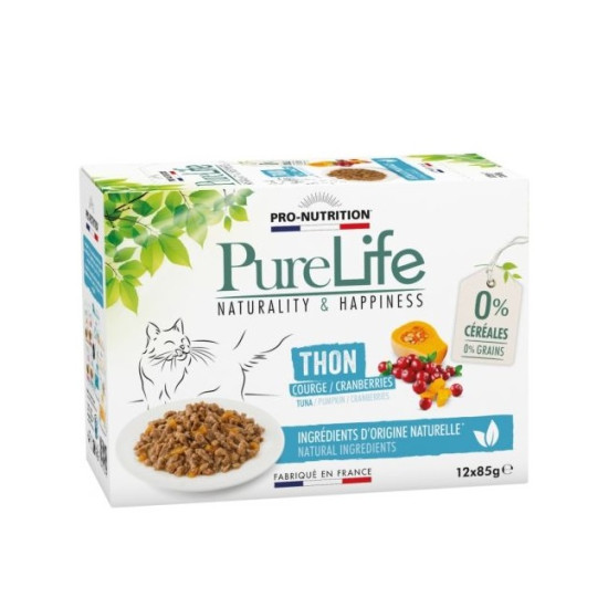 Pro Nutrition Pure Life Cat sos za mačke - Tuna, bundeva i brusnica 12x85g