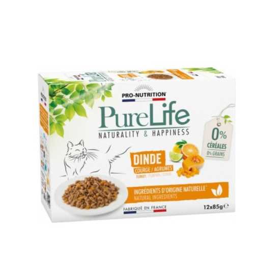 Pro Nutrition Pure Life Cat sos za mačke - Ćuretina, bundeva i citrusno voće 12x85g