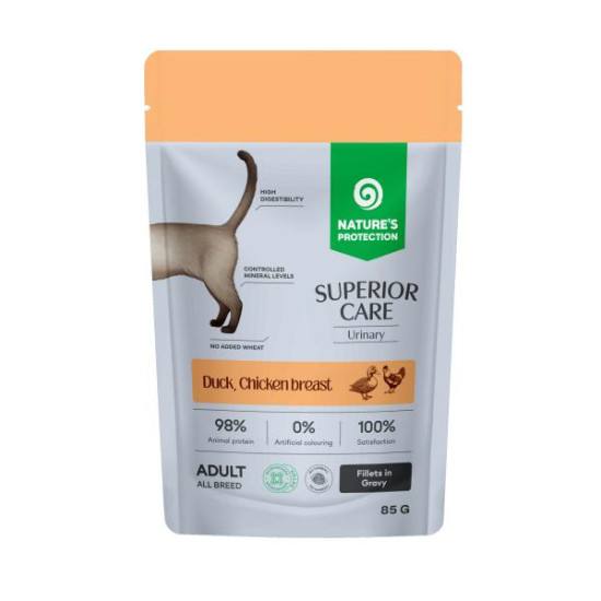 Nature's Protection Superior Care sos za mačke - Adult Urinary Duck&Chicken Breasts&Cranberry 85g