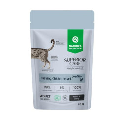 Nature's Protection Superior Care sos za mačke - Adult Weight Control Herring&Chicken Breasts 85g