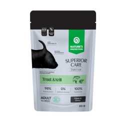 Nature's Protection Superior Care sos za pse - Adult Black Coat White Trout&Krill 85g