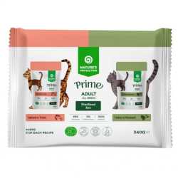 Nature's Protection Prime sos za mačke - Multipack Adult Sterilised Salmon&Trout and Turkey,Pheasant&Cranberries 4x85g