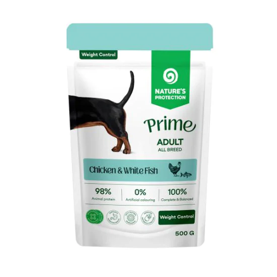 Nature's Protection Prime sos za pse - Adult Weight Control Chicken&White Fish 85g