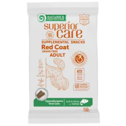 Nature's Protection Superior Care Red coat poslastice za pse Hypoallergenic Oral Care Adult All Breeds - Salmon 150g