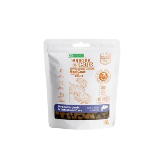 Nature's Protection Superior Care Red coat poslastice za pse Hypoalllergenic&Intestinal Adult All Breed - Salmon 150g