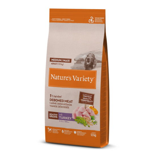 Nature's Variety hrana za pse Healthy Grains Medium Adult - Turkey 12kg