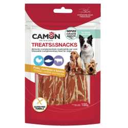 Camon poslastice za pse - Pločice sa piletinom, bakalarom i govedinom 100g