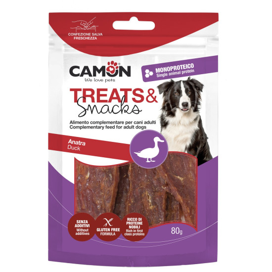 Camon poslastice za pse - Tračice pačetina jerky 80g