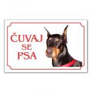 Tabla Čuvaj se psa - DOBERMAN
