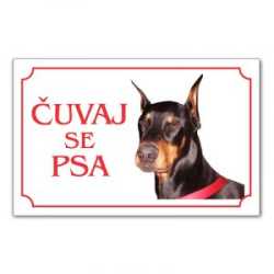 Tabla Čuvaj se psa - DOBERMAN