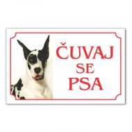 Tabla Čuvaj se psa - DOGA HARLEKIN