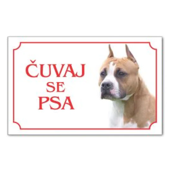 Tabla Čuvaj se psa - STAFORD