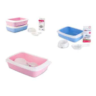 Savic Toalet za mačke Iriz starter kit - Roze 42x31x12.5cm
