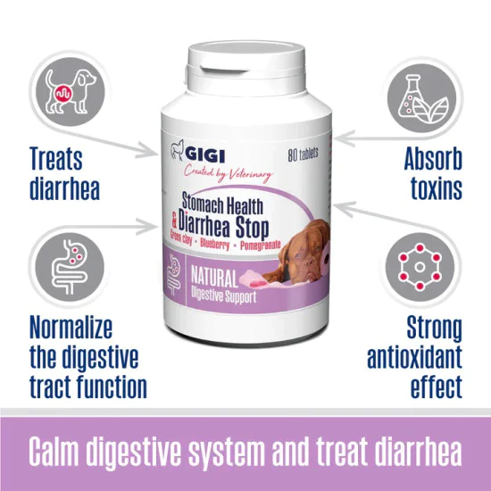 GIGI Stomach Health&Diarrhea Stop for large dogs za zdravlje stomaka 30 tableta