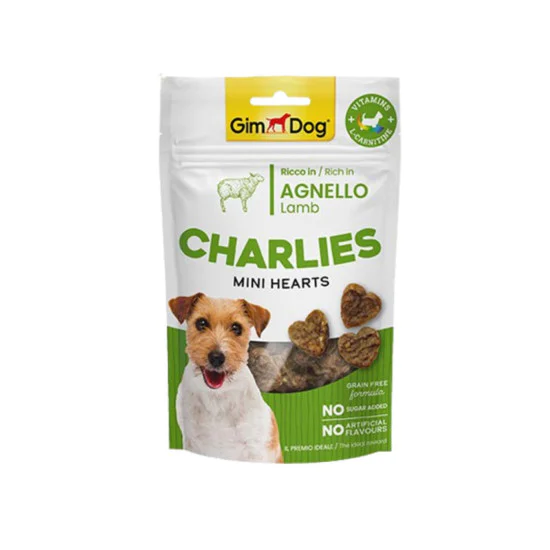 GimDog Charlies Mini Hearts - Jagnjetina 70g GimDog Charlies Mini Hearts - Jagnjetina 70g