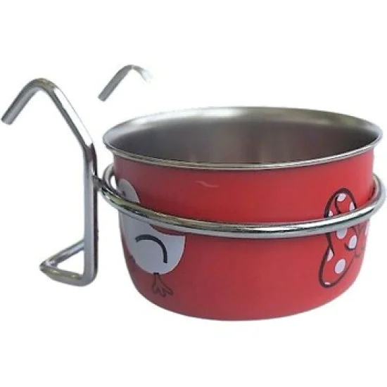 Moksi činija za ptice Coop Cup sa držačem Crvena 950ml Moksi činija za ptice Coop Cup sa držačem Crvena 950ml