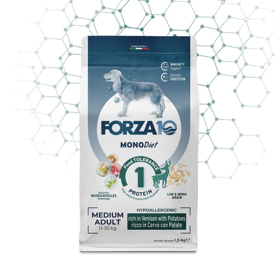 FORZA10 MonoDiet Medium Adult Venison with Potatoes 12kg FORZA10 MonoDiet Medium Adult Venison with Potatoes 12kg