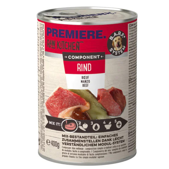 PREMIERE Dog Raw Kitchen Component konzerva za pse Adult - Govedina 400g