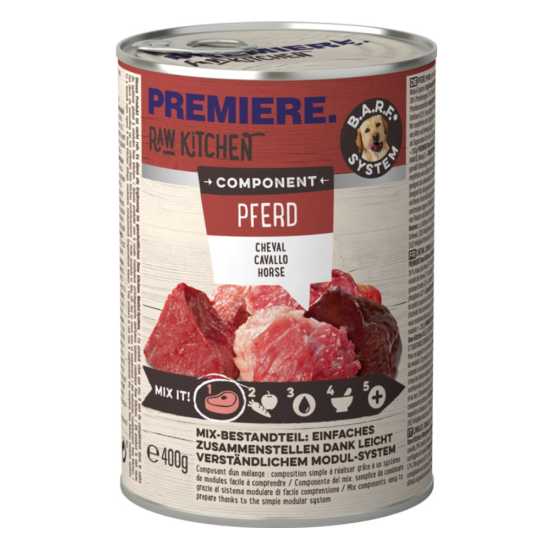 PREMIERE Dog Raw Kitchen Component konzerva za pse Adult - Konjetina 400g