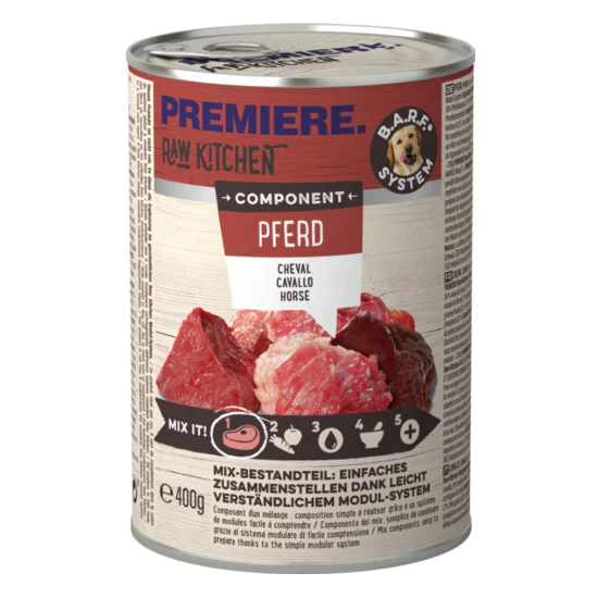 PREMIERE Dog Raw Kitchen Component konzerva za pse Adult - Konjetina 400g