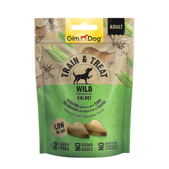 GimDog Train&Treat - Divljač i žalfija 125g